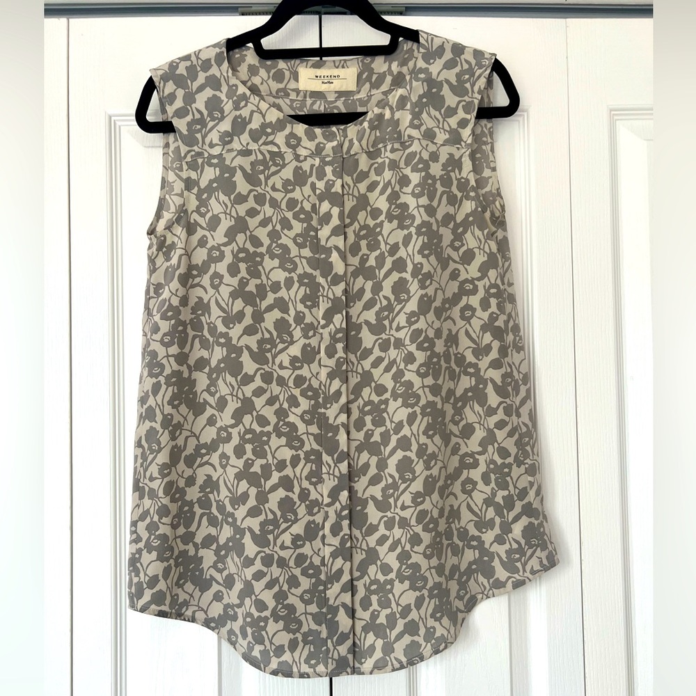 Silk sleeveless blouse